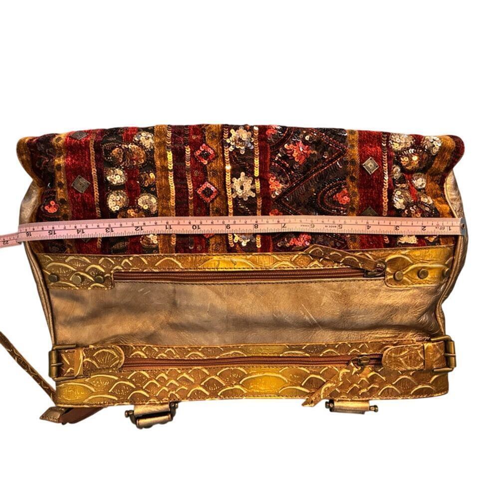 Andaloussi Gold Purse Sequins Large Vintage - Picture 10 of 15